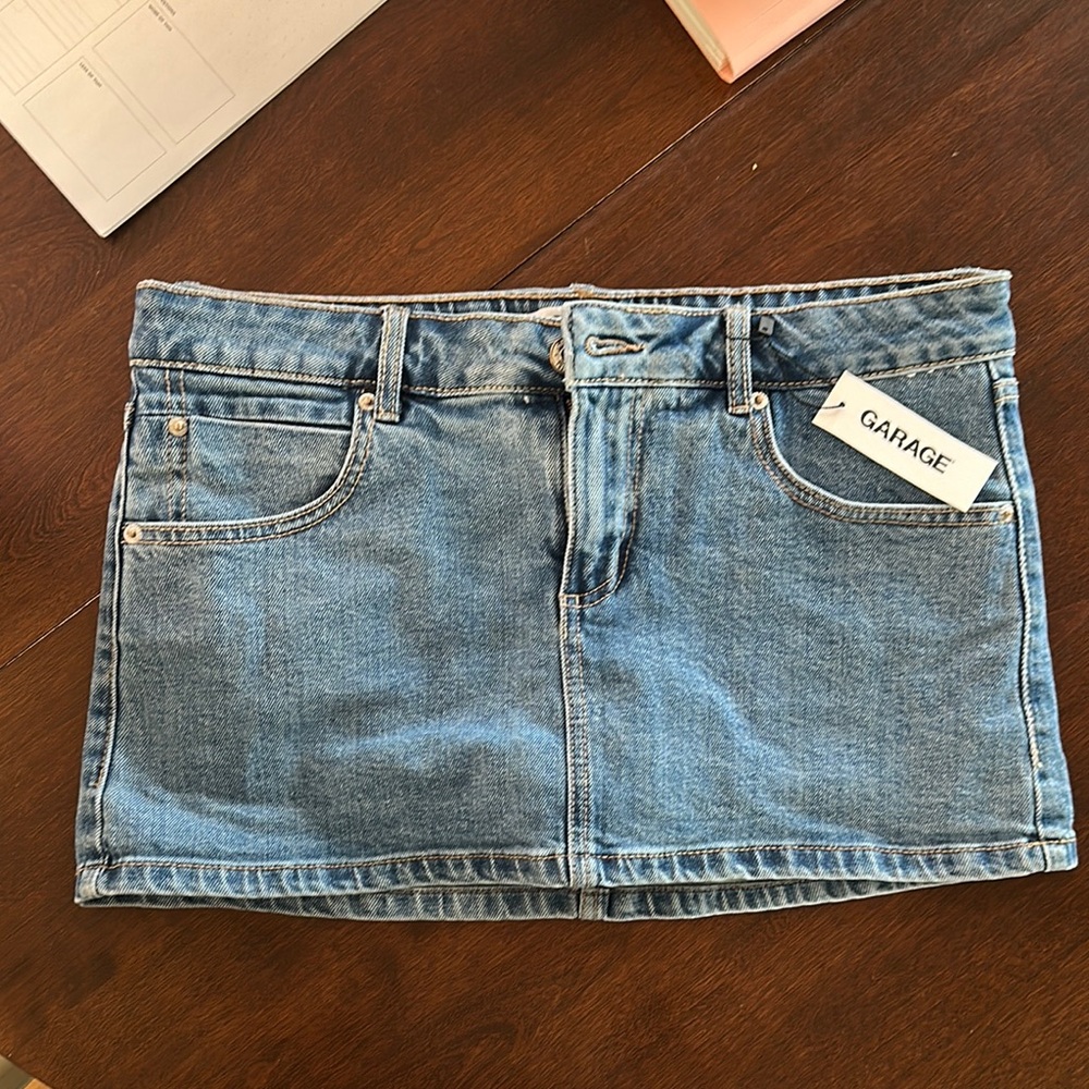 NWT Garage Denim Mini Skirt